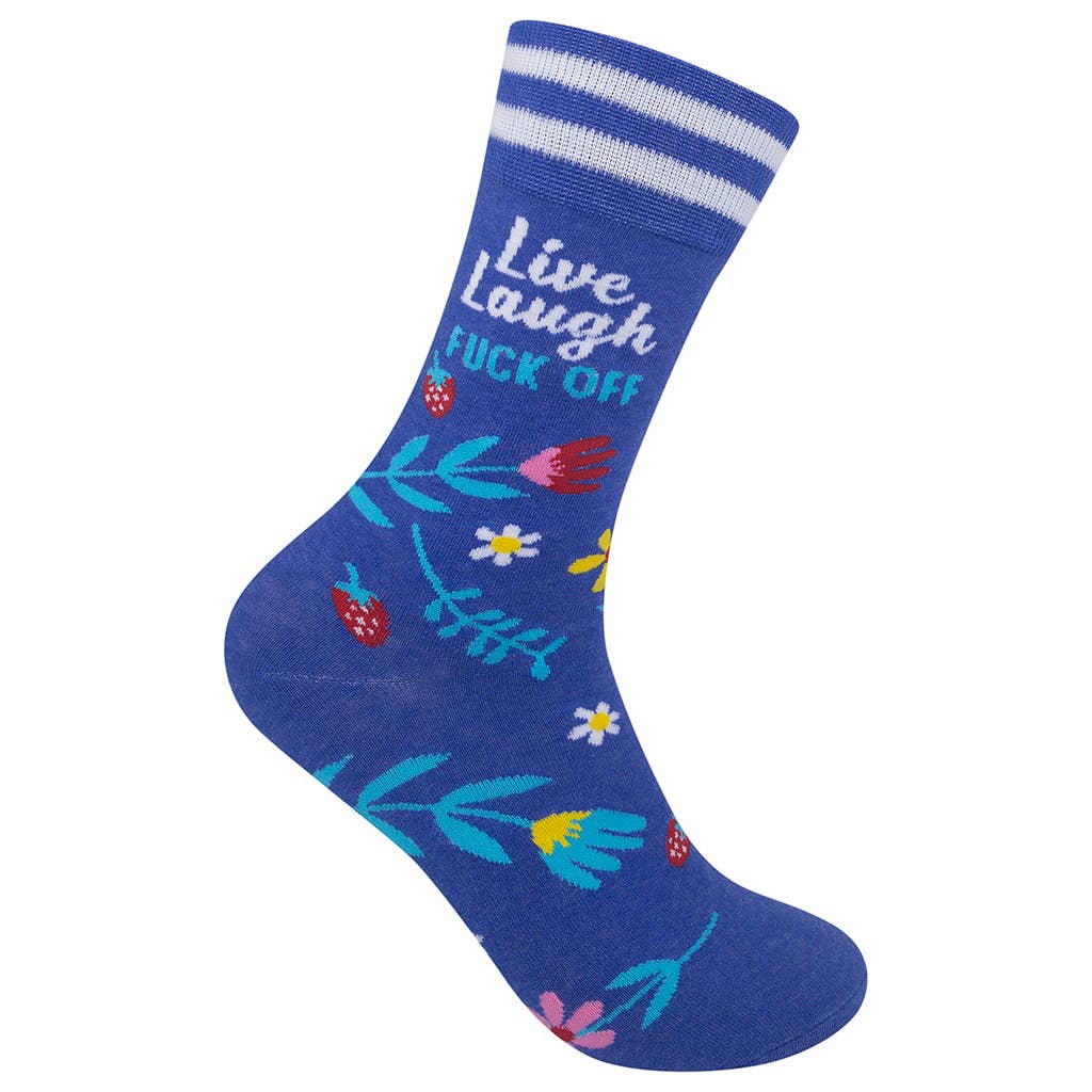 Live, Laugh, Fuck Off Socks | Curse Word Socks | Funny Socks - HER Home Design Boutique